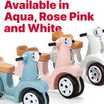 Step2 Ride Along Scooter Kids Push Car, Foot Powered Ride On Toy, Practice Balance with 4 Wheels, Made of Durable Plastic, Max Weight 40 lbs., For Toddlers 1.5-4 Years Old, Rose Pink