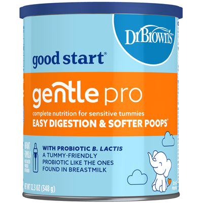 Good Start | Dr. Brown’s Gentle Pro, Baby Formula Powder, For Sensitive Tummies, Easy Digestion and Softer Poops, Infant Formula with Probiotics, DHA, Non-GMO, 32 OZ