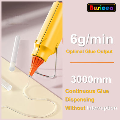 Busieea Hot Glue Gun Kit with 40 Glue Sticks, Fast Preheating Hot Melt, High Temp for School Crafts DIY Arts and Quick Home Repairs (20w)