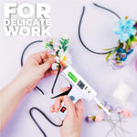 Hot Glue Gun Kit, MONVICT 40W Mini Glue Gun with Fine Tip & 30 Glue Sticks, Suction Cups Stand & Anti Stick Silicone Mat, On/Off Switch Design for DIY, Crafts, Home School Project…