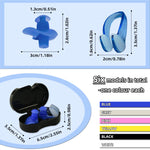 6 Set Swimming Earplugs and Swimming Nose Clips, BOSOIRSOU 6 Pairs Waterproof Silicone Reusable Ear & 6 pcs Nose Protector for Man Woman Swimmers Pool Bath Showering Surfing Kayaking