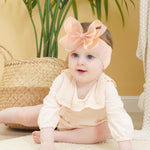 doboi Baby Girl Headbands, 12pcs Nylon Headbands with Big Baby Bows, Hair Accessories for Infant Newborn Toddler