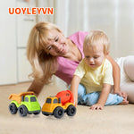UOYLEYVN Toddler Toys for 1 Year Old Boy, Dump Truck Toys and Mixer Cement, BPA Free, Phthalates Free, PVC, Outdoor Toys for Toddlers 1-3, Ideal Toy Cars for 2 3 4 Year Old Boy Christmas Birthday Gift