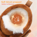 Scurtain Toddler Fur Boots Boy Girl Fuzzy Bedroom House Slippers Brown Size