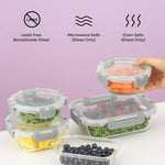 JoyJolt 24pc Borosilicate Glass Storage Containers with Lids | 12 Airtight/Freezer Safe Food Storage Containers for Pantry and Kitchen | Meal Prep Container for Lunch | Glass Tupperware Set
