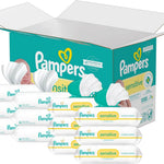 Pampers Baby Wipes, Sensitive, Water Based Wipe, Clinically Proven, Hypoallergenic, and Unscented for Babies, 336 Wipes Total (4 Flip-Top Packs)