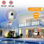 HelloBaby No WiFi Baby Monitor with Voice-Activated Night Vision,4" IPS Camera and Audio, 2-Way Talk and PTZ, 26H Battery and 1000ft Range, Portable for Nursery and Travel