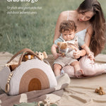 Blissful Diary Baby Diaper Caddy Organizer, Cotton Rope Diaper Caddy Basket, Large Storage Basket for Newborn Boys and Girls, Gift for Baby Shower List, Newborn Essentials, Earthy Rainbow