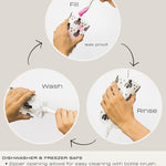 Hippypotamus Reusable Baby Food Pouches for Toddlers - BPA Free Food Grade - Dishwasher & Freezer Safe - Baby Food Containers - Refillable Squeeze Pouch for Applesauce & Yogurt - 12 Pack (Rainbows)