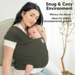 KeaBabies Baby Wrap Carrier - All in 1 Original Baby Carrier Newborn to Toddler Sling, Easy to Wear, Hands Free Bonding, Lightweight, Breathable Infant Wraps (Forest)