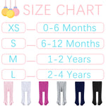Coziwill Baby Toddler Socks Tights Soft Cotton Cable Knit Girl Tights Leggings 1-2T 3 Pack (Black+Grey+White, M)