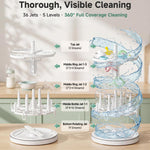 SIJING Bottle Washer Pro, Baby Bottle Washer, Bottle Sterilizer and Dryer, All-in-One Bottle Washer with Visible Glass Chamber, 40-Jet Deep Cleaning, Fits Pump Parts and Baby Essentials