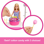 Barbie Mysteries: Beach Detectives Malibu Doll & Cotton Candy Game Booth Playset with 20 Accessories Including Prizes