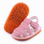 WILLFUN Baby Boy Girl Summer Infant Squeaky Sandals Premium Rubber Sole Closed-Toe Non-Slip Shoes Toddler First Walkers