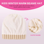 Baby Beanie Hats with 2-Pack,Warm Winter Hats for Boys and Girls,Infant Fleece Lined Toddler Baby Hats for 0-36 Month