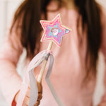 Melissa & Doug Created by Me! Wooden Princess Wand, Arts & Crafts Kit with Paint, Glitter Stickers, Ribbons & More, Princess Toys for Kids 4+