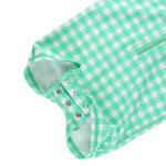 RUGGEDBUTTS Baby/Toddler Boy Swimsuit, One Piece Zipper Rash Guard Sunsuit with UPF 50+ Sun Protection - Spring Bud Gingham, 3-6m