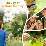 Wooden Bug Catcher Kit for Kids -11Pcs Bug Catching Kit Outdoor Explorer Kit with Carry Bag, Butterfly Net and Other Adventure Sets for Garden Backyard Camping, Gift for Toddlers Girls Boys 3-12