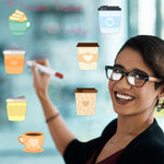 Fancy Land 24 Pads Cute Sticky Notes Self Sticky Notepads for Teachers Classrooms 720 Sheets Memo Pads Teacher Appreciation Nurse End of Year Graduation Gift Home Office Supplies Coffee Cup