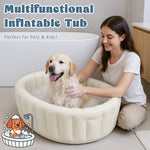 Inflatable Baby Bathtub, Collapsible Baby Bath Back Support, Portable Newborn Travel Bath tub with Drain Hole, Foldable Baby Bath Tubs for Infant to Toddler 0-24 Months (White)