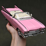 RZAPE Toy Car Models 1/24 Diecast Cars Eldorado Metal Model Cars Carros De Coleccion,Model Car Kits for Adults and Boys,Pull Back Car with Lights and Sounds,Toy Cars for Boys Age 4-7（Pink）