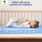 Tivellary Dual-Sided Crib Mattress – Gel Memory Foam Infant & Toddler Mattress, Breathable Hypoallergenic Removable Cover, Fits Standard Cribs 52"x27.5"x5''