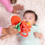 Melissa & Doug Multi-Sensory Peek-a-Boo Berry Take-Along Clip-On Infant Travel Toy Stroller Toy for Baby Newborn to 12m+