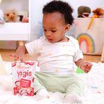Happy Baby Organics Baby Snacks, Greek Yogis, Freeze Dried Yogurt & Fruit Snacks, Gluten Free Snack for Babies 9+ Months, Strawberry & Banana, 1 Ounce (Pack of 2)
