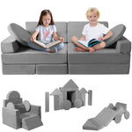 snow mini Modular Kids Play Couch 15PCS, Convertible Toddler Floor Sofa Set, Foam Play Sofa for Boys & Girls, Versatile Kids Furniture for Playroom, Climbing, Reading, Relaxing