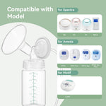 TOVVILD 10oz Breast Milk Storage Bottle for Momcozy 22oz Breast Milk Cooler, Collection Bottle Container for Fridge, Pumping Bottles Compatible with Spectra Wide Neck Flange, 4PCS