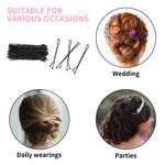 Vaincre Black Bobby Pin for Buns, 150 Count Hair Pins Bulk with Storage Case, Pain-Free Hair Clips for Women and Girls (Black, 2 inch)