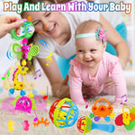 Baby Rattles 0-6 Months - 17 Pcs Baby Rattle Toys Set Infant Toys for 0-3 Months Baby Toys 3-6 Months Newborn Toys with Teething and Wrist Socks Rattle for 0 1 2 3 4 5 6 7 10 12 Month Babies Boy Girl