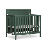 Dream On Me Bellport 4-in-1 Convertible Mini Baby Crib, Compact Design in Safari Green, GreenGuard Gold & JPMA, Non-Toxic, Pinewood, Converts to Mini Daybed & Twin Bed, 1″ Mattress Pad
