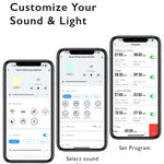 Baby Sound Machine, Momcozy White Noise Machine for Baby Sleeping with Night Light, Toddler Sleep Trainer 34 Soothing Sleep Sounds, Timer, App Remote Control, Personal Sleep Routine Alarm Clock(Blue)