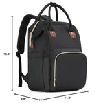 Femuar Diaper Bag Backpack Multifunction Maternity Nappy Baby Bag for Girls & Boys Large Capacity Travel Diaper Bags Dark Black