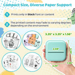 Ponek Mini Sticker Printer, Print Pods Mini Thermal Sticker Printer M02X, Stickers Maker Machine for Kids, Student, Family, Pocket Photo Printer for School for Study Note, DIY Journal, Gift, Green