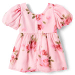 The Children's Place,Baby-Girls,and Toddler Puff Sleeve DressPink Floral,12 Months,18 Months