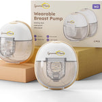 W2 Hands Free Heated Breast Pump, Electric Portable Wearable Breastfeeding Pump, Comfort 2 Modes & 9 Levels Hospital Grade Suction for More Milk, Leakproof, Ultra-Slim and Quiet, 24mm-2 Pack