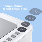 Baby Wipe Warmer Baby Wet Wipes Dispenser, Cozygrow Diaper Wipe Warmer with LED Light & Transparent Viewing Window, Adjustable 95℉-131℉, 1.5 Meter Plug Cord
