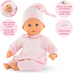 Corolle Bébé Calin Charming Pastel Baby Doll - 12" Soft Body Doll with Pink Outfit, Sleeping Eyes Open and Close, Vanilla-Scented, for Kids Ages 18 Months and up