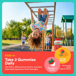 SmartyPants Kids Bone Support 4-in-1 Gummies with Calcium, Vitamin D3, K2 & Phosphorus for Growing Bones, Strawberry Mango, 60 Count (30 Day Supply)