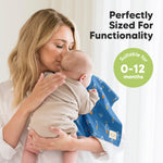 Organic Burp Cloths Baby Boy, Girl - 6-Pack Large 100% Cotton Burping Cloths for Babies, Spit Up Rags, Super Absorbent, Ultra Soft Newborn Rag, Gender Neutral, Machine Washable, Durable (Cosmo)