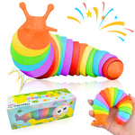 Cevioce Easter Basket Stuffers for Toddlers Kids Fidget Slug Toy, Sensory Slug Fidget Toy for Kids & Adults, 1 PC Cute Autism Sensory Toys for Autistic Children Easter Gifts for Girl Boy Birthday
