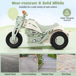 Costzon Kids Motorcycle, 6V Battery Powered Ride on Motorcycle with Bubble Maker, Music, LED Headlight, Forward & Backward, 3 Wheels Electric Motorcycle for Kids, Gift for Boys & Girls (Beige)