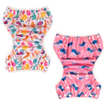 ALVABABY Baby Swim Diapers 2pcs Reuseable Washable & Adjustable for Swimming Lesson & Large Size for Baby Girl ZYK103-D118