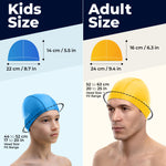 AqtivAqua Swim Cap for Kids 6-14 Swim Cap Kids Swimming Cap Girls Boys Youth Hat (Blue Color, Kids Size)