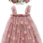 BGFKS Layered Tulle Tutu Dress for Toddler Girls,Baby Girl Rainbow Tutu Princess Skirt Set with Flower Headband.