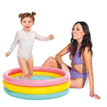 Intex: Inflatable Baby Pool - Sunset Glow - 34"x10", 3 Color Rings, Outdoor & Backyard, Water Splash Kiddie Pool, Soft & Durable, Toddlers-Kids Age 1+