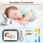 No WiFi Baby Monitor with Camera and Audio,Lag-Free Connection,Plug & Play,IPS Screen,HD Camera,Night Vision, 2-Way Talk,8 Lullabies,1000ft Range,Portable Baby Monitor,2025 Parents' Trusted Choice