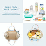 Small Diaper Bag Crossbody, Convertible Mini Diapers Backpack 4 in 1 w/Shoulder for Stroller, Travel, Small Mommy Daiper Tote with Insulated Pockets, Compact Baby Bag for Mom (Sky Blue Animal)